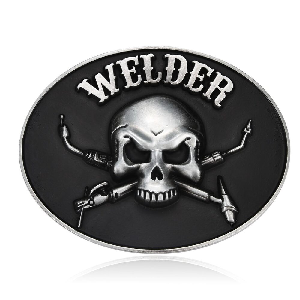 5263 Western Welder Skull Belt Buckle , Cowboy Rodeo Belt Buckles Gifts